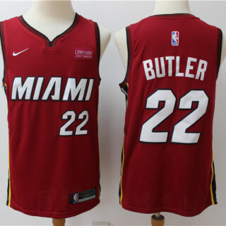 Heat 22 Jimmy Butler Red Nike Swingman Jerseys