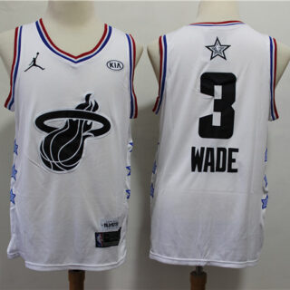 Heat 3 Dwyane Wade White 2019 NBA All-Star Game Jordan Brand Swingman Jersey