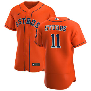 Houston Astros #11 Garrett Stubbs Men's Nike Orange Alternate 2020 Authentic Team MLB Jersey