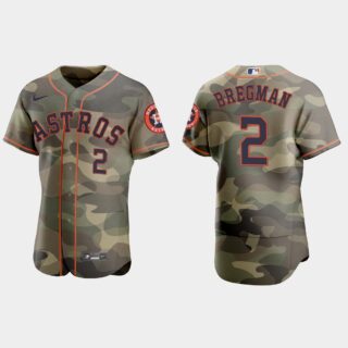 Houston Astros #2 Alex Bregman Men's Nike 2021 Armed Forces Day Authentic MLB Jersey -Camo