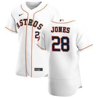 Houston Astros #28 Taylor Jones Men's Nike White Home 2020 Authentic Player MLB Jersey