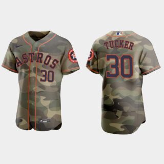 Houston Astros #30 Kyle Tucker Men's Nike 2021 Armed Forces Day Authentic MLB Jersey -Camo