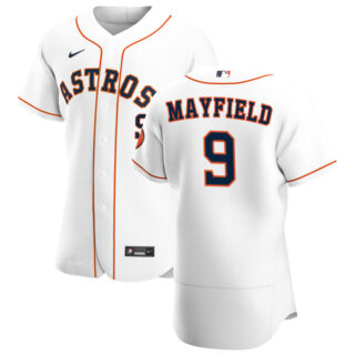 Houston Astros #9 Jack Mayfield Men's Nike White Home 2020 Authentic Player MLB Jersey