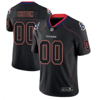 Houston Texans Custom 2018 Lights Out Color Rush Limited Black Jersey