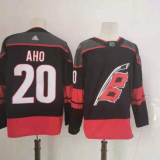 Hurricanes 20 Sebastian Aho Black 2020-21 Reverse Retro Adidas Jersey