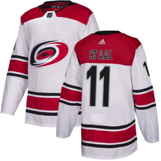 Hurricanes #11 Jordan Staal White Road Authentic Stitched Hockey Jersey