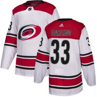 Hurricanes #33 Scott Darling White Road Authentic Stitched Hockey Jersey
