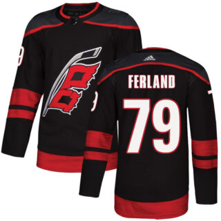 Hurricanes #79 Michael Ferland Black Alternate Authentic Stitched Hockey Jersey