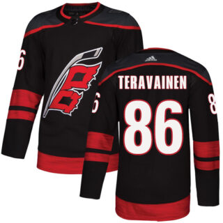 Hurricanes #86 Teuvo Teravainen Black Alternate Authentic Stitched Hockey Jersey