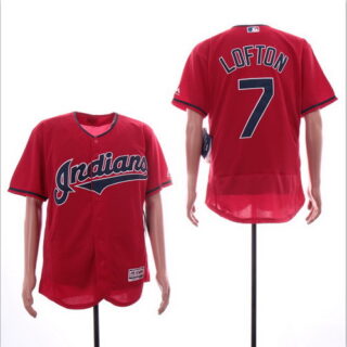 Indians 7 Kenny Lofton Red Flexbase Jersey