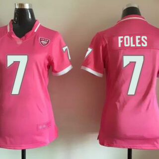 Jaguars #7 Nick Foles Pink Women's Stitched Football Elite Bubble Gum Jersey