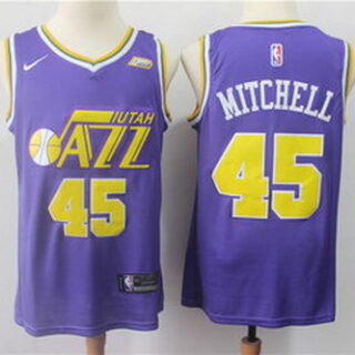 Jazz 45 Donovan Mitchell Purple Nike Swingman Jersey