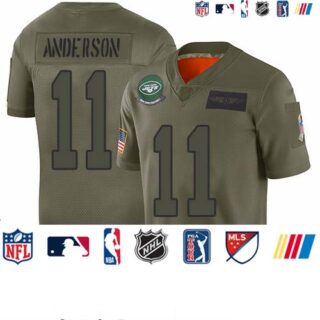 Jets #11 Robby Anderson Camo Youth Stitched Football Limited 2019 Salute to Service Jersey