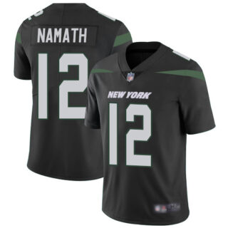 Jets #12 Joe Namath Black Alternate Men's Stitched Football Vapor Untouchable Limited Jersey
