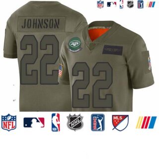 Jets #22 Trumaine Johnson Camo Men's Stitched Football Limited 2019 Salute To Service Jersey
