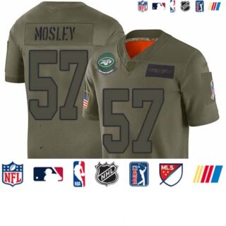 Jets #57 C.J. Mosley Camo Youth Stitched Football Limited 2019 Salute to Service Jersey