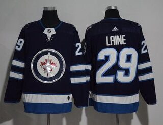 Jets 29 Patrik Laine Navy Glittery Edition Adidas Jersey
