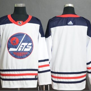 Jets Blank White Authentic Heritage Stitched Hockey Jersey