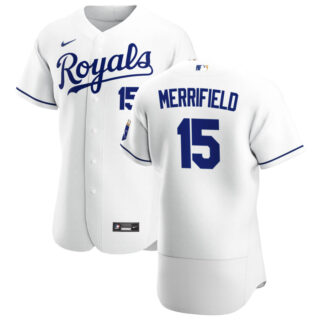 Kansas City Royals #15 Whit Merrifield Men's Nike White Home 2020 Authentic Player MLB Jersey