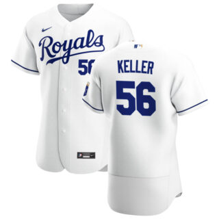 Kansas City Royals #56 Brad Keller Men's Nike White Home 2020 Authentic Player MLB Jersey