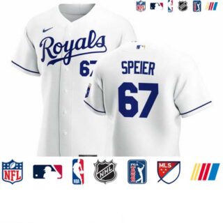 Kansas City Royals #67 Gabe Speier Men's Nike White Home 2020 Authentic Player MLB Jersey