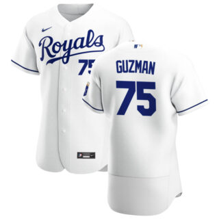Kansas City Royals #75 Jeison Guzman Men's Nike White Home 2020 Authentic Player MLB Jersey