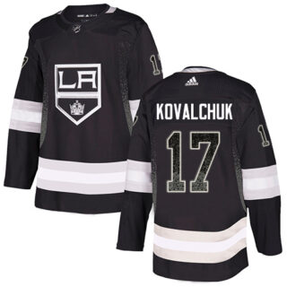 Kings #17 Ilya Kovalchuk Black Home Authentic Drift Fashion Stitched Hockey Jersey