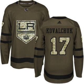 Kings #17 Ilya Kovalchuk Green Salute to Service Stitched Hockey Jersey