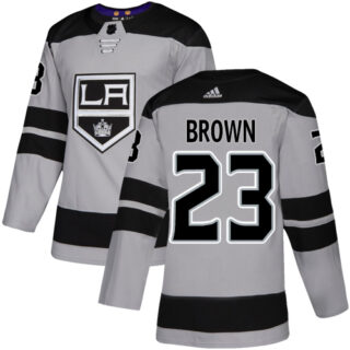 Kings #23 Dustin Brown Gray Alternate Authentic Stitched Hockey Jersey
