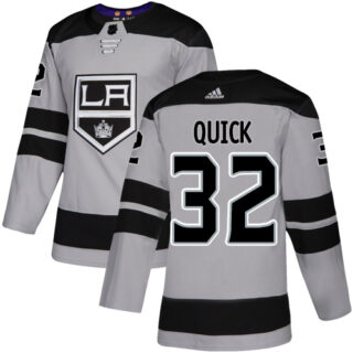 Kings #32 Jonathan Quick Gray Alternate Authentic Stitched Hockey Jersey