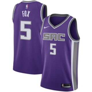 Kings 5 De'Aaron Fox Purple Nike Swingman Jersey