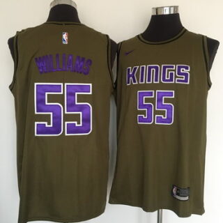 Kings 55 Jason Williams Olive Nike Swingman Jersey