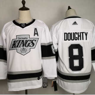 Kings 8 Drew Doughty White Adidas Jersey