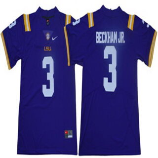 LSU Tigers #3 Odell Beckham Jr Purple Limited Stitched NCAA Jersey
