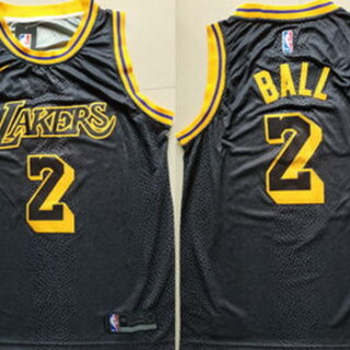 Lakers 2 Lonzo Ball Black 2018-19 City Edition Nike Swingman Jersey