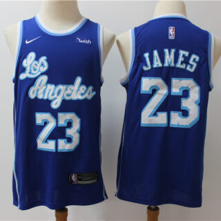 Lakers 23 Lebron James Blue Nike Swingman Jersey