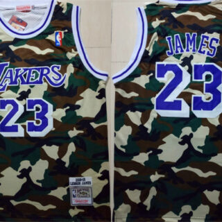 Lakers 23 Lebron James Camo 2018 19 Hardwood Classics Jersey