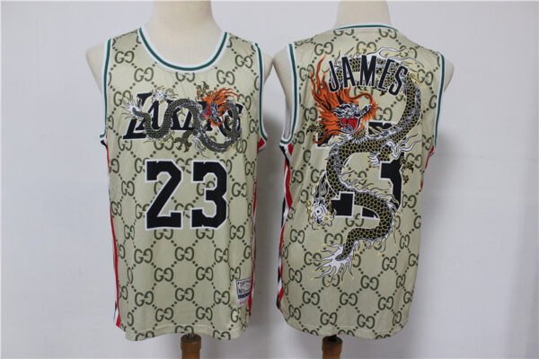 Lakers 23 Lebron James Gray Swingman Jersey
