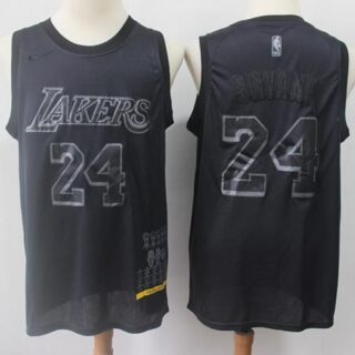 Lakers #24 Kobe Bryant Black Basketball MVP Swingman Jersey