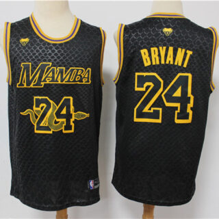 Lakers 24 Kobe Bryant Black Mamba Swingman Jersey