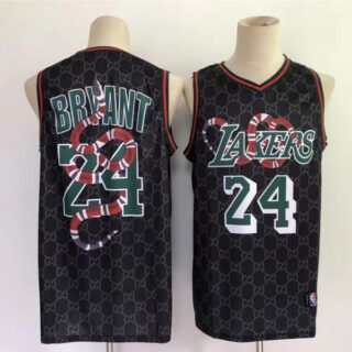 Lakers 24 Kobe Bryant Black Nike Mamba Swingman Fashion Jersey