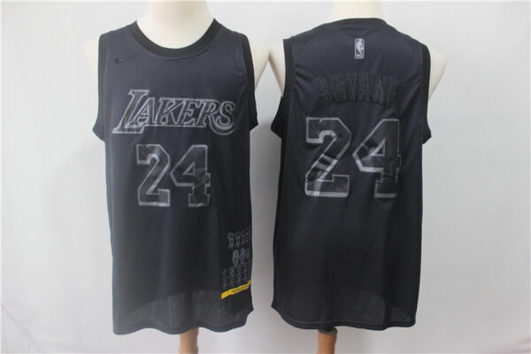Lakers 24 Kobe Bryant Black Nike Swingman MVP Jersey