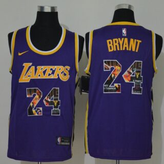 Lakers 24 Kobe Bryant Purple Fashion Swingman Jersey