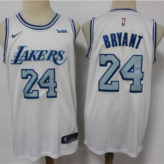 Lakers 24 Kobe Bryant White 2020-21 City Edition Nike Swingman Jersey