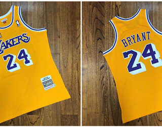 Lakers 24 Kobe Bryant Yellow 60th Anniversary 2007-08 Hardwood Classics Jersey