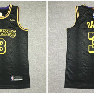 Lakers 3 Anthony Davis Black City Edition Nike Authentic Jersey