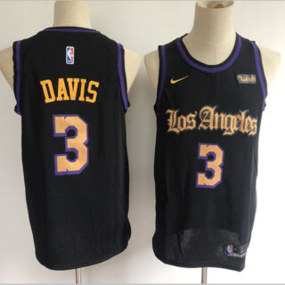 Lakers 3 Anthony Davis Black Nike Swingman Jersey