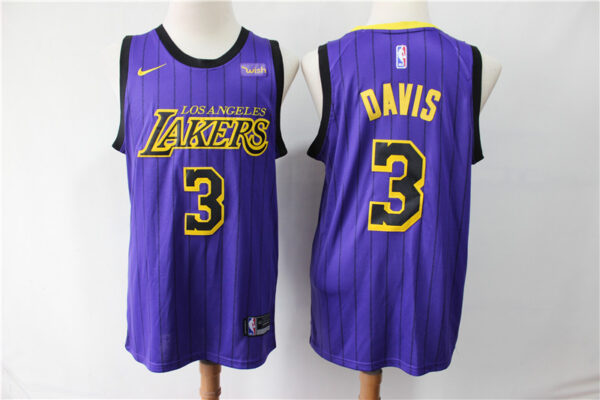 Lakers 3 Anthony Davis Purple City Edition Nike Swingman Jersey