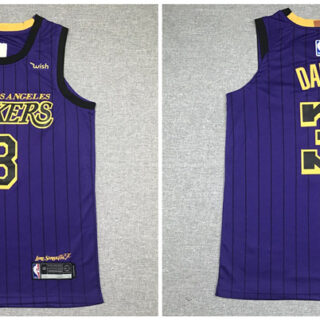 Lakers 3 Anthony Davis Purple Nike Authentic Jersey