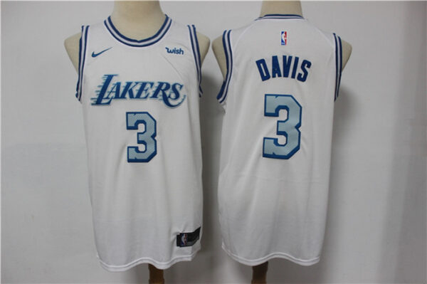 Lakers 3 Anthony Davis White 2020-21 City Edition Nike Swingman Jersey